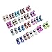 40pcs Bridal Snap Crystal Rhinestone Assorted Bangs Mini Hair Claw Jaw Clip Pin Flower Barrette Accessories for Little Girl Women Baby Toddler Mix Colored (40)