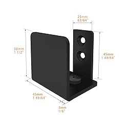 JUBEST Matte Black Floor Guide Wall Mount Sliding