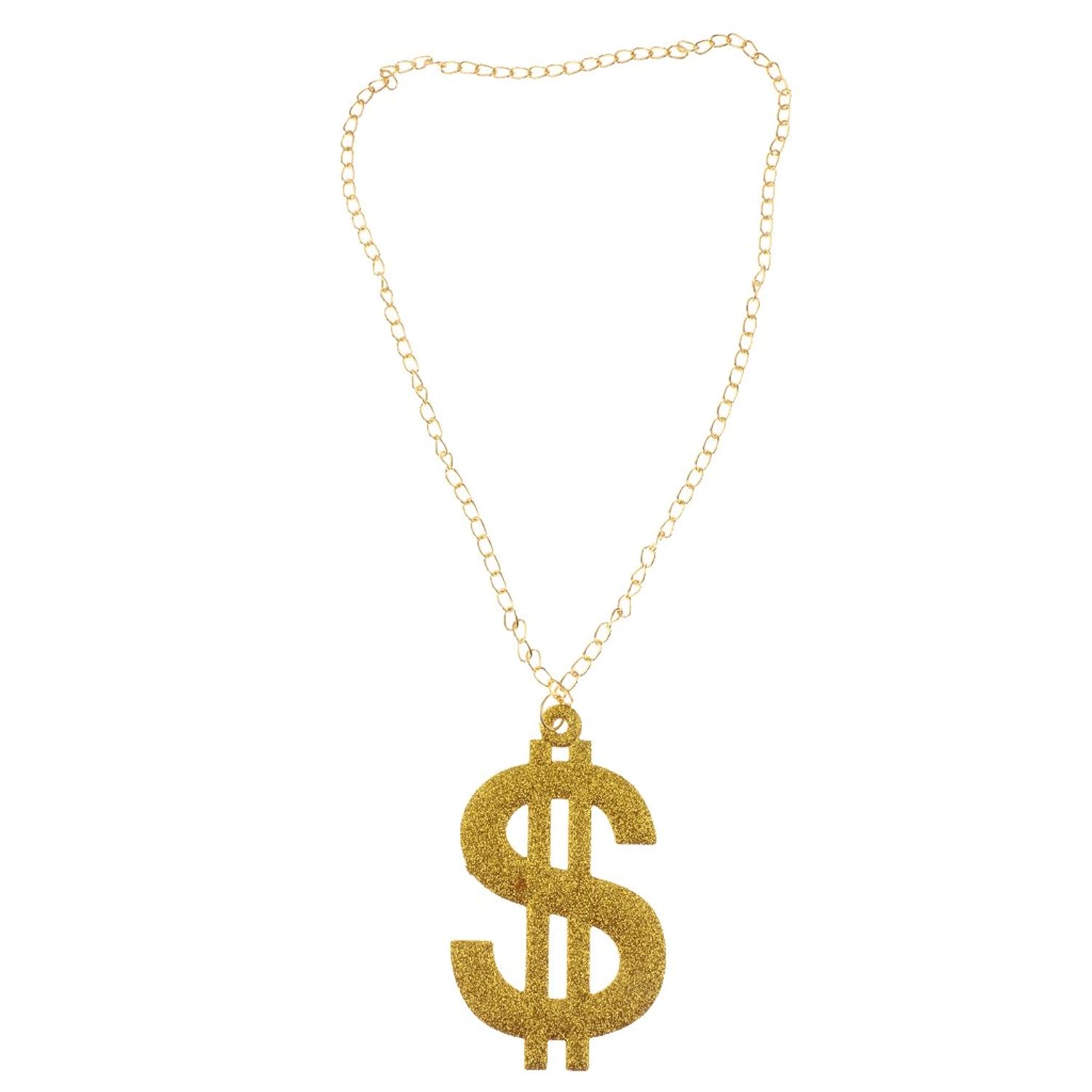 Brillo Bling USD Dólar Colgante Hip Hop Vestido de Lujo Cadena Collar