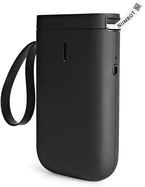 NIIMBOT D11 Thermal Label Makers Machine Bluetooth Sticker Printer Small Portable Label Printer with Waterproof Sticky Lables for Home, Food, Handmade, Office, School Organization, Black