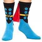 Marvel Thor Adult Crew Sock with Red Cape