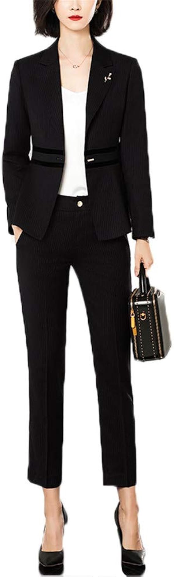 レディースパンツスーツ オフィススーツ大きいサイズ フォーマルテーラードジャケット Olスーツ事務服 キレイめ 着痩せ 入園式 卒業式 通勤 パンツスーツ 通販 Amazon