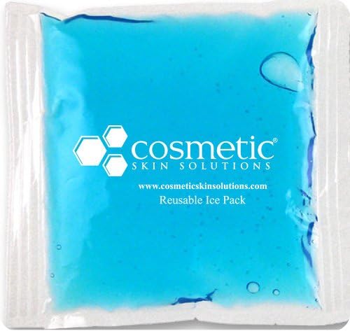 Cosmetic Skin Solutions Re-Useable Freeze-Solid Ice Pack, Colder than Ice, Keeps products cold during warm weather shipping, Highly Recommended