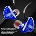 Maxonor Transparent Earphones Sport Running Headphones Waterproof Stereo Super Bass Headset Earbuds Handsfree With Mic (Red)