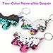 Sequin Notebook, PojoTech Flip Sequin Journal Rainbow Diary with Lock and Key for Girls Kids (Rainbow01)