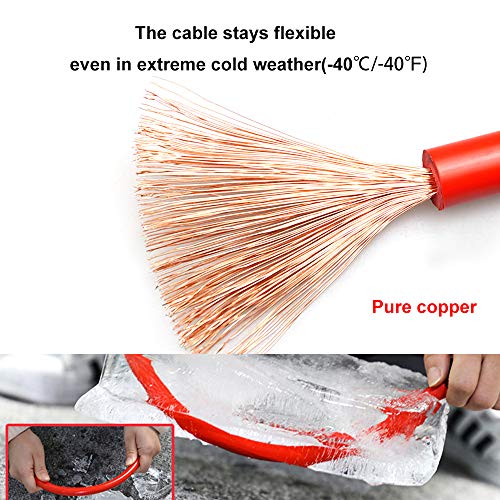 RUGCEL Winch 1-Gauge 800A Permanent Installation Kit Jumper Battery Cables 20 Ft Booster Jump Start ENB-130-30' Allows You to Boost a Battery from Behind a Vehicle