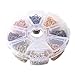Dushi Iron Plated Jump Rings Unsoldered 6mm Diameter Jewelry Making Findings, 8 Colors, 2400 Piece