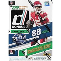 2019 Donruss Football Unopened Blaster Box of Packs with One Exclusive Memorabilia Card and 11 Rookie Cards in Each Box…