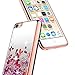 iPod 5 / iPod 6 / iPod 7 Case, iPod Touch 5th / 6th / 7th Generation Case w/[Tempered Glass Screen Protector], NageBee Glitter Liquid Waterfall Flowing Bling Girls Cute Case -Electroplate Rose Gold