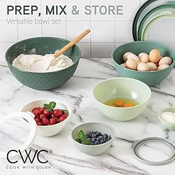 COOK WITH COLOR Mixing Bowls with Lids - 12 Piece