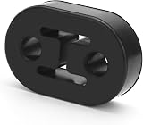 QWORK 4Pcs Universal Car Exhaust Hanger 2 Hole Rubber Muffler Bracket 12mm view 2