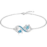 Fenthring Infinity Turtle Anklet Sea Turtle Ankle Bracelets for Women Summer Anklets Sterling Silver 925 Beach Ocean Theme