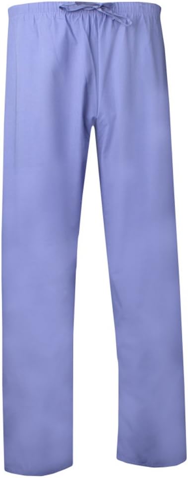 Elastic Waist Medical Scub Pants (Small, Light Blue)
