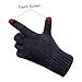 LETHMIK Womens Solid Magic Knit Gloves Winter Wool Lined with Touchscreen Fingers Light Blue