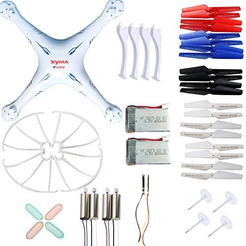 AVAWO Original Syma X5SC X5SC-1 X5SW X5SW-V3 Quadcopter Full Spare Parts Crash Pack Kit Replacement, White(As shown)