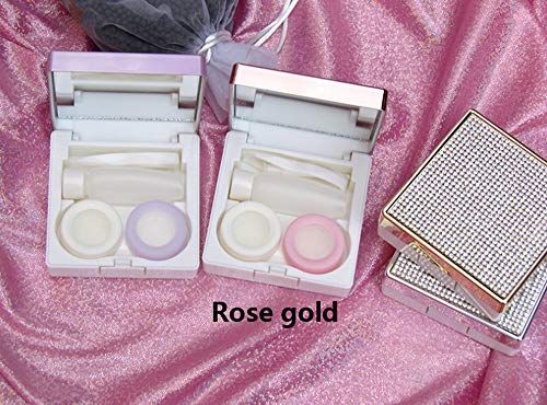 image for KISEER Mini Colour Cute Travel Contact Lens Case Kit Glitter Contact L