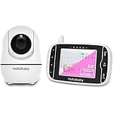 Moniteur vidéo pour bébé avec caméra et audio, télécommande panoramique, inclinaison, zoom à distance, écran LCD 3,2", affich