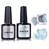 Gel Nail Polish - Gel Base and Top Coat Chrome Nail Powder Set by Ukiyo
