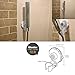 Glaster Shower Head Holder. Mount Hand Held Showerheads on Bathroom Wall. Waterproof, Adjustable. No-Damage Hanging Strips. Better than Suction Cups!