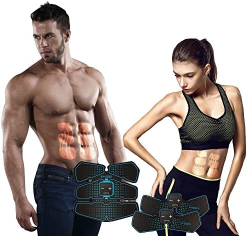 Abdominal Muscle Toner ABS Belt Workout Equipment Portable Fit Toning Belt Wireless Muscle Exercise for Home/Office Support Men&amp;Women