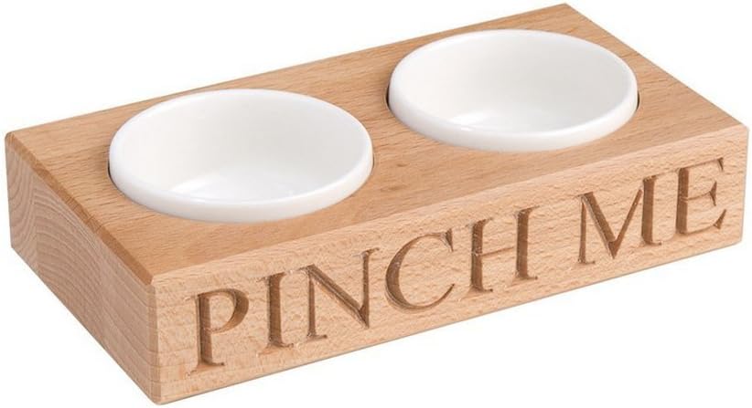 Salt & Pepper 'Pinch Me' Condiment Holder with Porcelain Dish