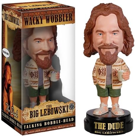 The Dude Talking Bobble Head Figure: The Big Lebowski x Wacky Wobbler Series + FREE Mystery Item Bundle