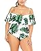 Wavely Women Plus Size Swimwear One Piece Ruffled White,20 Plus