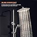 Large Rain Shower Head, WarmSpray Luxury High Flow Rainfall Shower Head, 9 Inch Waterfall Bathroom Showerhead with Adjustable Angles, Anti-Clogging Silicone Nozzles