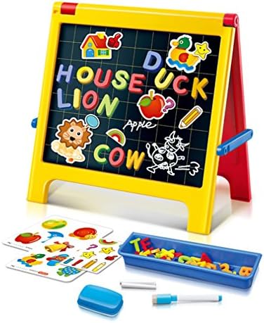 Creative Foldable Children Black/ White Double Sided Drawing Board with Magnetic Alphabet for Kids 3 Years Old+