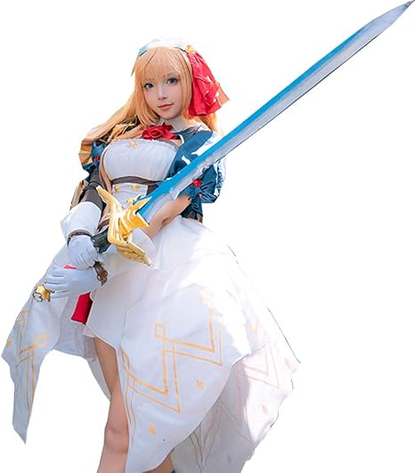 Amazon Uwowocos プリンセスコネクト ペコリーヌ プリコネ 王冠付き コスプレ衣装 ドレス 日常 ワンピース Cos Cosplay コスチューム コスプレ 仮装 通販
