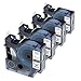 Anycolor 45013 Label Tape Compatible with Dymo D1 Label Tape 45013 S0720530 Black on White 12mm for LabelManager 160 280 420P 210D 360D PnP COLORPOP Label Maker，1/2 in x 23 Ft, 4 Pack