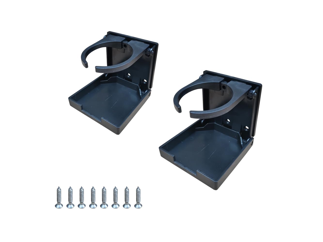 Photo 1 of Brocraft Adjustable Folding Drink Holder with Screws/Adjustable Cup Holder for Marine/Boat/Caravan/Car (Black)