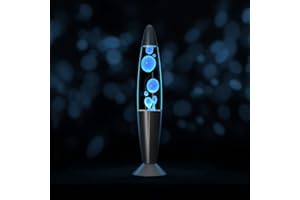 Irvy Motion Lamp 13.5'', Beautiful Liquid Entertaining Tabletop Lamp for Adults and Kids, Gift for Christmas and Birthday (Blue with Spare Bulb)