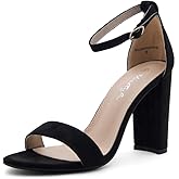Herstyle Women’s Chunky Block Heels – Open Toe Ankle Strap Sandals, 3.75 Inch High Heels for Wedding, Party & Dressy Occasions – Comfortable Strappy Dress Shoes