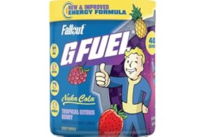 G Fuel Nuka Cola 2.0 Energy Powder, Sugar Free, Clean Caffeine Focus Supplement, Water Mix, Tropical Citrus Berry Flavor, Focus Amino, Vitamin + Antioxidants Blend - 9.6 oz (40 Servings)