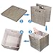 Posprica Storage Bins,11×11 Foldable Storage Cubes Boxes Container Closet Organizer Shelf Cabinet Bookcase,Thick Fabric Drawer Container - 4pcs,Coffee