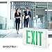 SPECTSUN 6 Packs Led Exit Sign with Emergency Lights, Green Emergency Exit Light with Battery Backup, UL Listed, AC 120/277V, Commercial Emergency Lights Combo for Business.