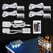 TORCHSTAR Multicolor LED Glass Edge Lighting Kit: 4pcs LED Glass Shelf Lights + Controller + IR Remote + UL Listed Power Adapter for Glass Shelf, Glass Cabinet, Countertop Decorative Lighting