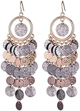 SRX Bohemia Style Dangle Ear Ring Drop Earrings Jacob Da Jeweler (Gold)