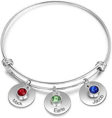 mothers bracelet with names and birthstones
