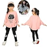 Gaorui Baby Girls Kids Bat Wing Loose Blouse T-Shirt Tops Clothes sweater hat Pattern