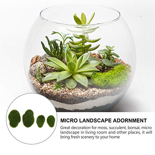 Cabilock 20 Stücke Künstliche Moossteine Mooskugel Moosbälle Terrarium Pflanzen Aquarium Steine Für Blumentopf Miniatur… – Bild 3