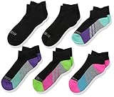 Fruit of the Loom Girls' Cushion Low Cut with Arch Support 6 Pack Sock