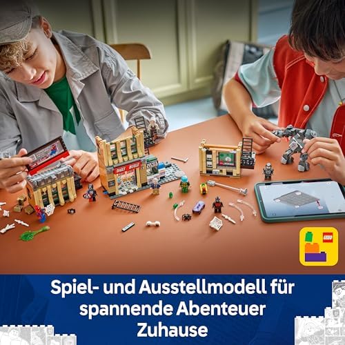 | Marvel Spider-Man vs. Mysterio: Daily Bugle - Superhelden Spielzeug mit Mech Actionfigur und 7 Minifiguren - Kinder Geschenk für Jungen ab 10 Jahren, Mädchen und Fans - 76342