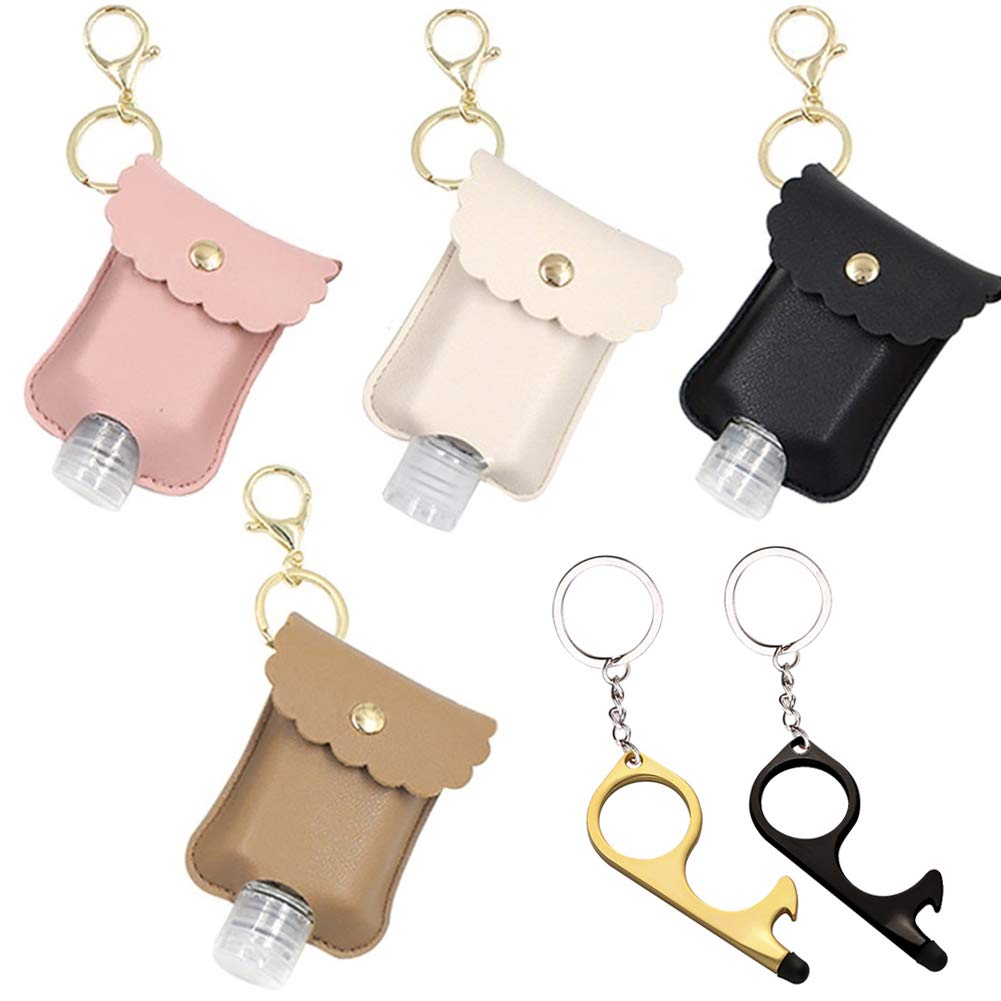 4 Sets Travel Bottle Keychain Holder, 4 Pcs Reusable Empty Bottles with