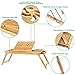 SONGMICS Large Right-Left Handed Laptop Desk Bamboo Bed Tray Tilting Top Drawerthumb 1
