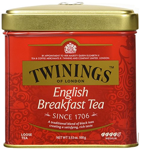 Twinings English Breakfast Tea, Loose Tea, 3.53 Ounce Tin (Pack of 6)