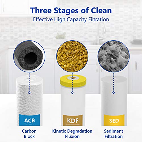 Express Water Heavy Metal Whole House Water Filter 3 Stage Whole