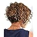 YOURWIGS Short Curly Hair Wigs for Black Women Kinky Synthetic Wig Natural Cut Wigs with Wig Cap Z068