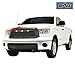 EAG Replacement Upper Grille Front Grill with Amber LED Lights for 10-13 Toyota Tundra - Charcoal Gray